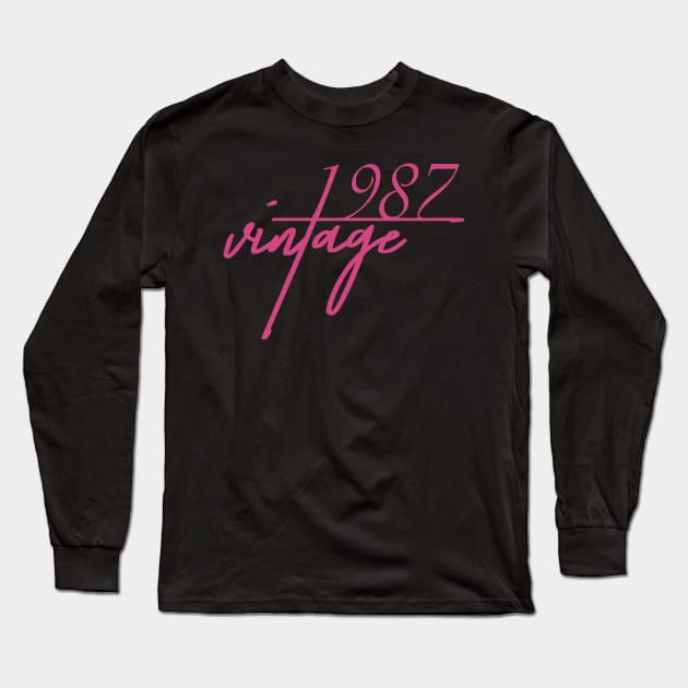 1987 Vintage. 33th Birthday Cool Gift Idea Long Sleeve T-Shirt by FromHamburg